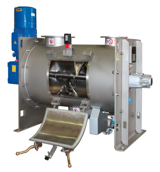 Horizontal plowshare mixer