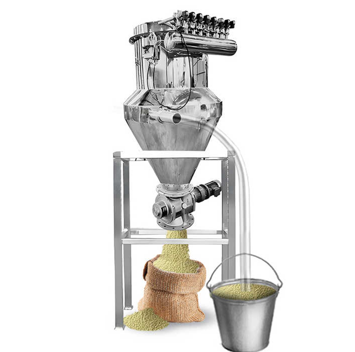 Double disc valve vacuum feeder