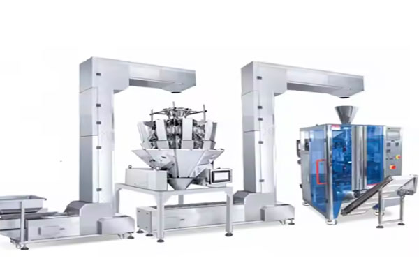 Combined Weighing And Packaging Machine With Z Conveyor