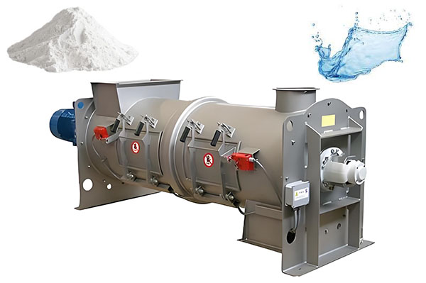 Granules and liquids continuous mixer