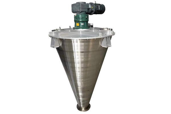 Conical twin screw mixer