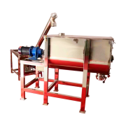 Stainless steel animal feed horizontal ribbon mixer