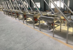 Pipe Screw Conveyors Transporting Pow
